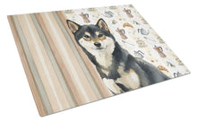 Load image into Gallery viewer, Black and Tan Shiba Inu Coffee Bar Glass Cutting Board
