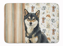 Load image into Gallery viewer, Black and Tan Shiba Inu Coffee Bar Memory Foam Kitchen Mat