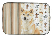 Load image into Gallery viewer, Cream Shiba Inu Coffee Bar Dish Drying Mat