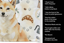 Load image into Gallery viewer, Cream Shiba Inu Coffee Bar Kitchen Towel