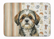 Load image into Gallery viewer, Brindle Shih Tzu Coffee Bar Memory Foam Kitchen Mat