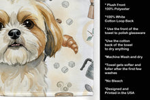 Load image into Gallery viewer, Gold and White Shih Tzu Coffee Bar Kitchen Towel