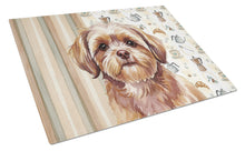 Load image into Gallery viewer, Liver Shih Tzu Coffee Bar Glass Cutting Board