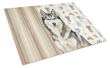 Load image into Gallery viewer, Agouti Siberian Husky Coffee Bar Glass Cutting Board