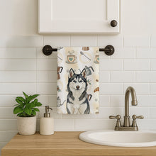 Load image into Gallery viewer, Siberian Husky Coffee Bar Kitchen Towel