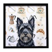 Load image into Gallery viewer, Black Skye Terrier Coffee Bar Framed Metal Print