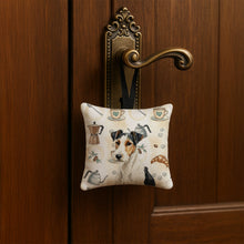 Load image into Gallery viewer, Smooth Fox Terrier Coffee Bar Hanging Square Fabric Ornament 3.5 × 3.5
