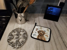 Load image into Gallery viewer, Spanish Water Dog Coffee Bar Pair of Pot Holders