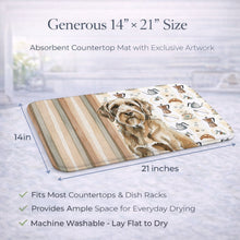 Load image into Gallery viewer, Spinone Italiano Coffee Bar Dish Drying Mat