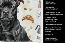 Load image into Gallery viewer, Black Staffordshire Bull Terrier Coffee Bar Kitchen Towel