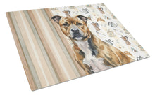 Load image into Gallery viewer, Brindle Staffordshire Bull Terrier Coffee Bar Glass Cutting Board