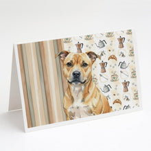 Load image into Gallery viewer, Fawn Staffordshire Bull Terrier Coffee Bar Greeting Cards Pack of 8