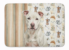 Load image into Gallery viewer, White Staffordshire Bull Terrier Coffee Bar Memory Foam Kitchen Mat