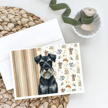 Load image into Gallery viewer, Standard Schnauzer Coffee Bar Greeting Cards Pack of 8