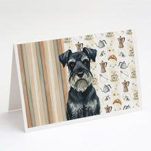 Load image into Gallery viewer, Standard Schnauzer Coffee Bar Greeting Cards Pack of 8