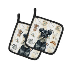 Load image into Gallery viewer, Standard Schnauzer Coffee Bar Pair of Pot Holders