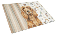 Load image into Gallery viewer, Sussex Spaniel Coffee Bar Glass Cutting Board