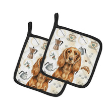 Load image into Gallery viewer, Sussex Spaniel Coffee Bar Pair of Pot Holders