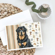 Load image into Gallery viewer, Black and Tan Tibetan Mastiff Coffee Bar Greeting Cards Pack of 8