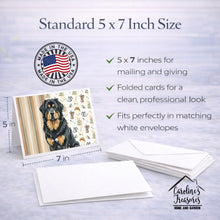Load image into Gallery viewer, Black and Tan Tibetan Mastiff Coffee Bar Greeting Cards Pack of 8