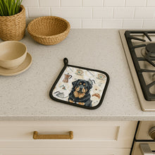 Load image into Gallery viewer, Black and Tan Tibetan Mastiff Coffee Bar Pair of Pot Holders