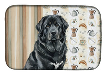 Load image into Gallery viewer, Black Tibetan Mastiff Coffee Bar Dish Drying Mat