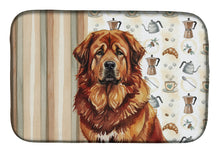 Load image into Gallery viewer, Red Gold Tibetan Mastiff Coffee Bar Dish Drying Mat