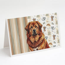 Load image into Gallery viewer, Red Gold Tibetan Mastiff Coffee Bar Greeting Cards Pack of 8