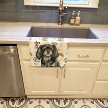 Load image into Gallery viewer, Black and Tan Tibetan Spaniel Coffee Bar Kitchen Towel