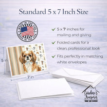 Load image into Gallery viewer, Tibetan Spaniel Coffee Bar Greeting Cards Pack of 8