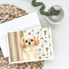 Load image into Gallery viewer, Cream Tibetan Spaniel Coffee Bar Greeting Cards Pack of 8