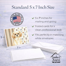 Load image into Gallery viewer, Cream Tibetan Spaniel Coffee Bar Greeting Cards Pack of 8
