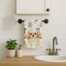 Load image into Gallery viewer, Cream Tibetan Spaniel Coffee Bar Kitchen Towel