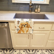 Load image into Gallery viewer, Gold Tibetan Spaniel Coffee Bar Kitchen Towel