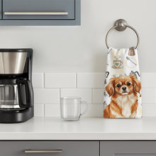 Load image into Gallery viewer, Red Tibetan Spaniel Coffee Bar Kitchen Towel