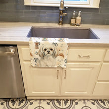 Load image into Gallery viewer, White Tibetan Spaniel Coffee Bar Kitchen Towel