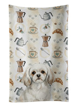 Load image into Gallery viewer, White Tibetan Spaniel Coffee Bar Kitchen Towel