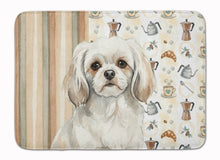 Load image into Gallery viewer, White Tibetan Spaniel Coffee Bar Memory Foam Kitchen Mat