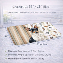 Load image into Gallery viewer, Toy Fox Terrier Coffee Bar Dish Drying Mat