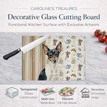 Load image into Gallery viewer, Toy Fox Terrier Coffee Bar Glass Cutting Board