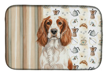 Load image into Gallery viewer, Welsh Springer Spaniel Coffee Bar Dish Drying Mat