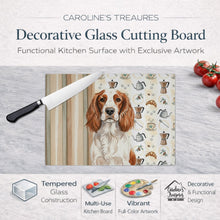 Load image into Gallery viewer, Welsh Springer Spaniel Coffee Bar Glass Cutting Board