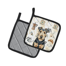Load image into Gallery viewer, Welsh Terrier Coffee Bar Pair of Pot Holders