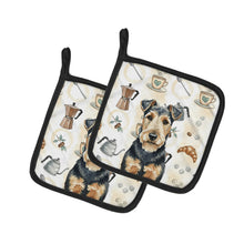 Load image into Gallery viewer, Welsh Terrier Coffee Bar Pair of Pot Holders