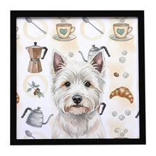 Load image into Gallery viewer, Westie Coffee Bar Framed Metal Print