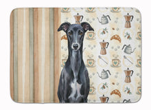 Load image into Gallery viewer, Black Whippet Coffee Bar Memory Foam Kitchen Mat