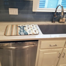 Load image into Gallery viewer, Blue Whippet Coffee Bar Dish Drying Mat