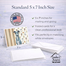 Load image into Gallery viewer, Blue Whippet Coffee Bar Greeting Cards Pack of 8