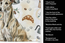 Load image into Gallery viewer, Brindle Whippet Coffee Bar Kitchen Towel