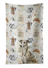 Load image into Gallery viewer, Brindle Whippet Coffee Bar Kitchen Towel